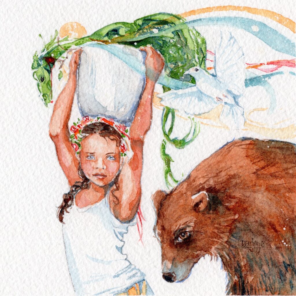 Art Gallery entrance to myth and allegory art by Darlene Tully